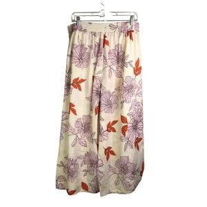 Rachel By Rachel Roy Pants Womens Size Large Cream Floral Wide Leg